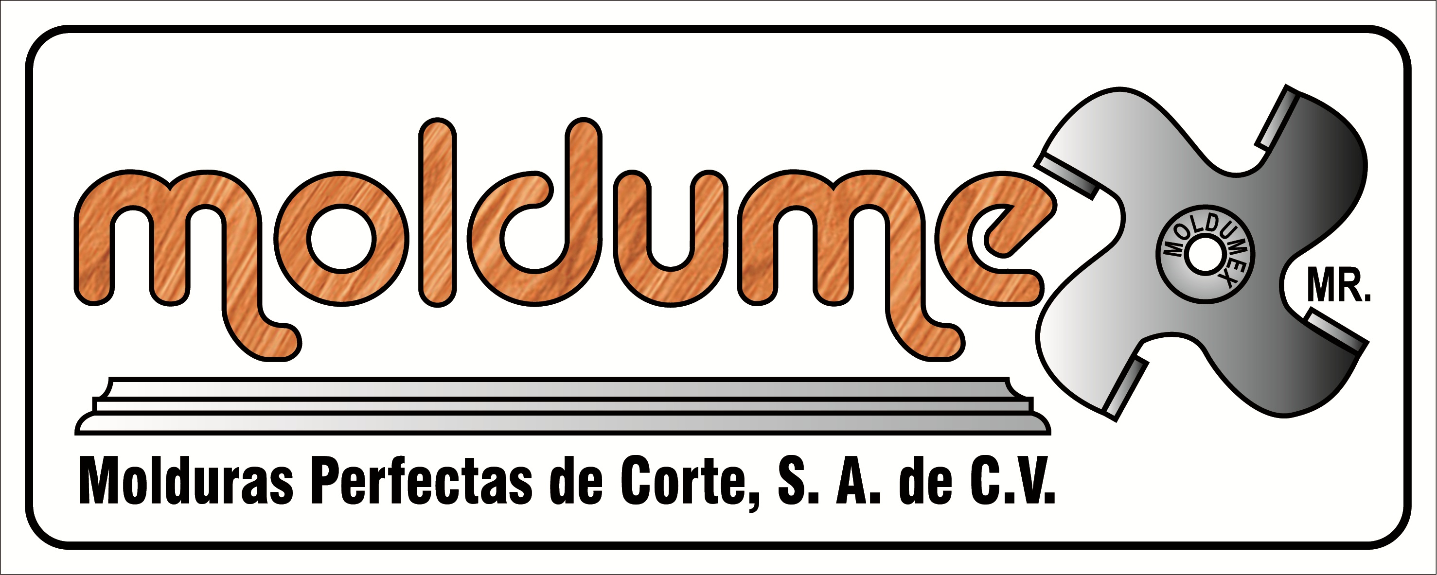 Logo de cuchillas para trompo marca Moldumex 